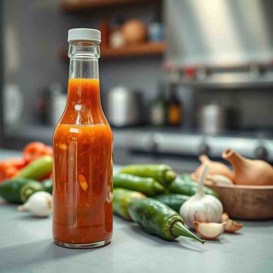 Homemade Scotch Bonnet Pepper Hot Sauce